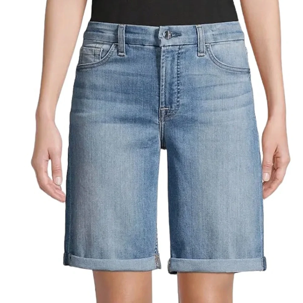JEN7 by 7 for All Mankind Rolled Hem Bermuda Shorts